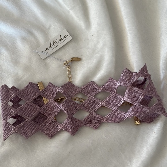 NWT Ettika lace and 18k gold plated choker - Picture 2 of 3